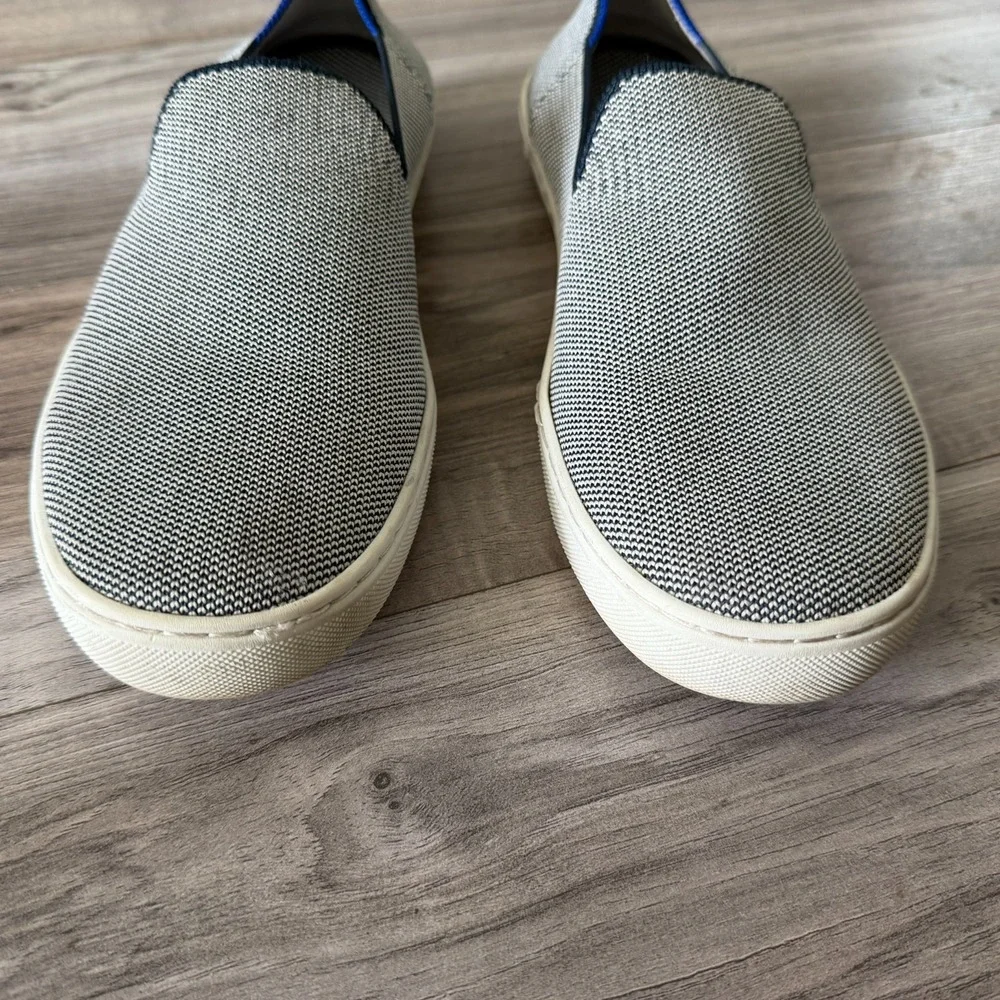 Rothys Womens SlipOn Sneakers Gray Knit Washable Shoes Sz 9 Comfort The Sneaker